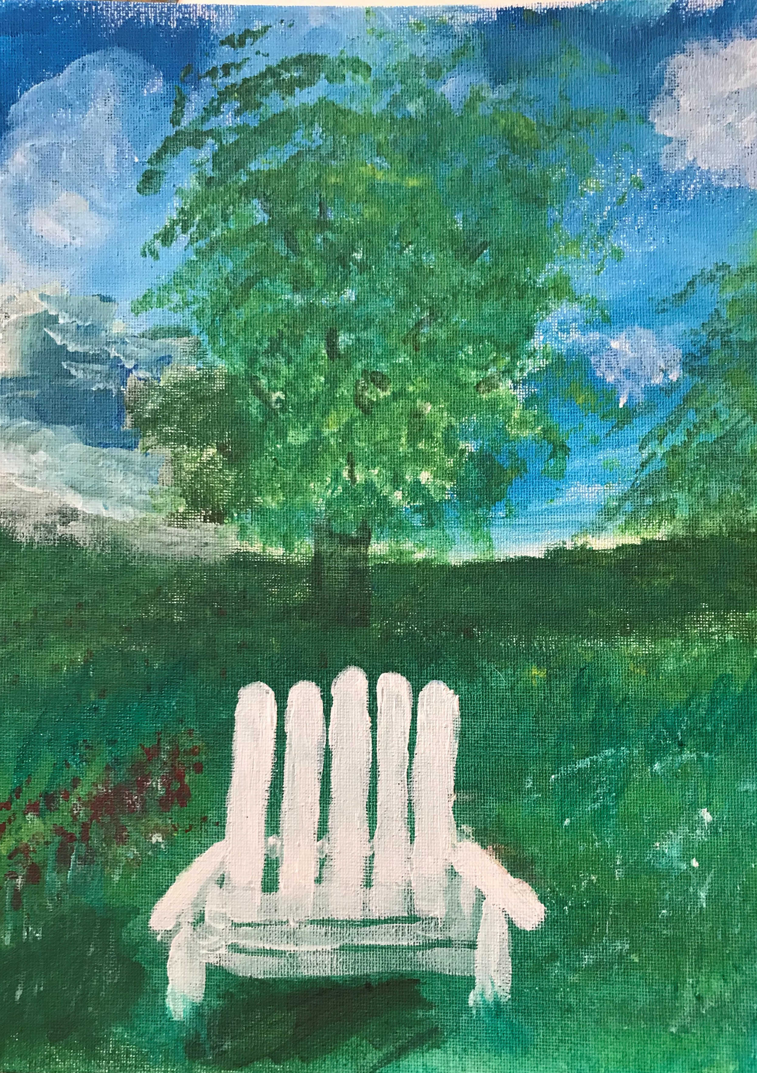 'The big chair in St Andrew’s Botanic Gardens' by Betty Kenny